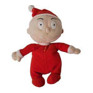 Rugrats 1997 Holiday BeanBag Tommy Pickles Plush Mattel, Viacom 6" santa